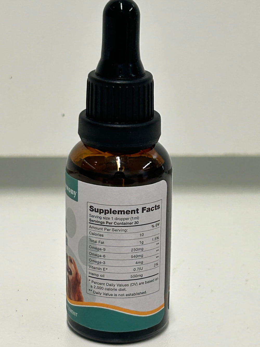 RiRywony Health Omega Oil illustration suggesting coat shine for pets.