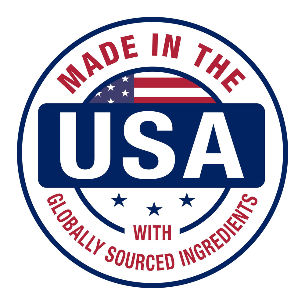 Rise-N-Shine BoniHair bottle on shelf in bathroom.