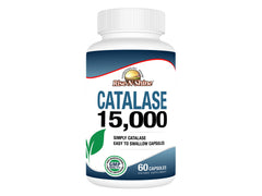 Rise-N-Shine Catalase front view bottle highlighting antioxidant hair support.