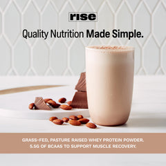Rise Whey shaker-mix demonstrates smooth blending for quick hydration