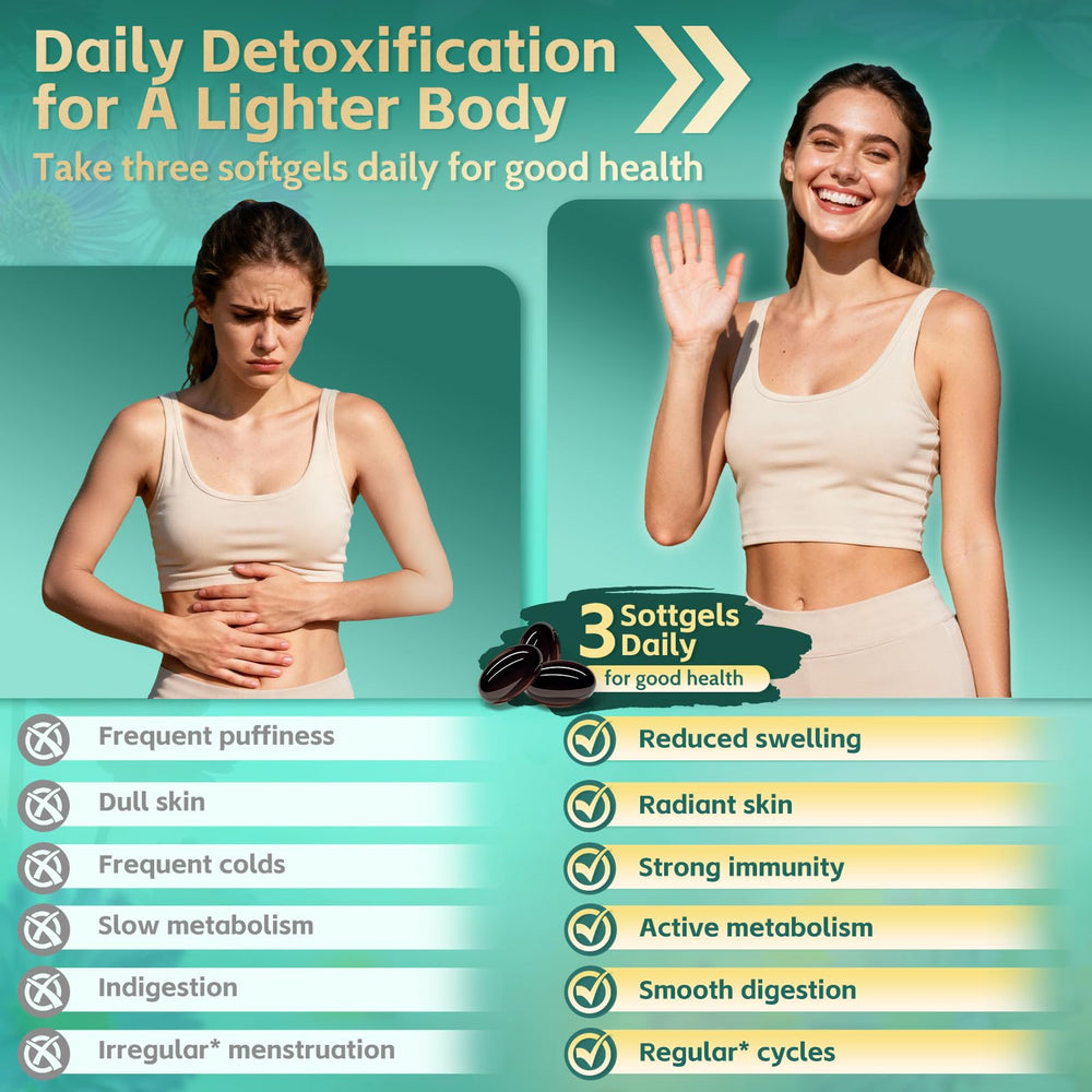 RiseLuxun 21-in-1 lymph daily routine illustration emphasizes consistency.