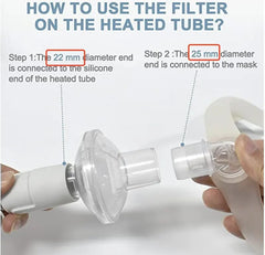rislabo universal CPAP inline filter protects the CPAP machine from dust buildup