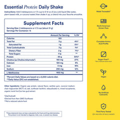 Ritual Pea Protein Powder measuring guide image shows five tablespoons per serving.