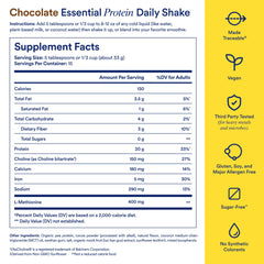 Ritual Pea Protein shake poured into glass showing smooth, rich texture.