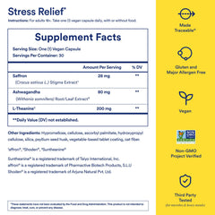 Ritual Stress Relief bottle with label for transparent packaging