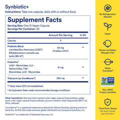 Ritual Synbiotic+ prebiotic PreforPro supports growth of beneficial bacteria.