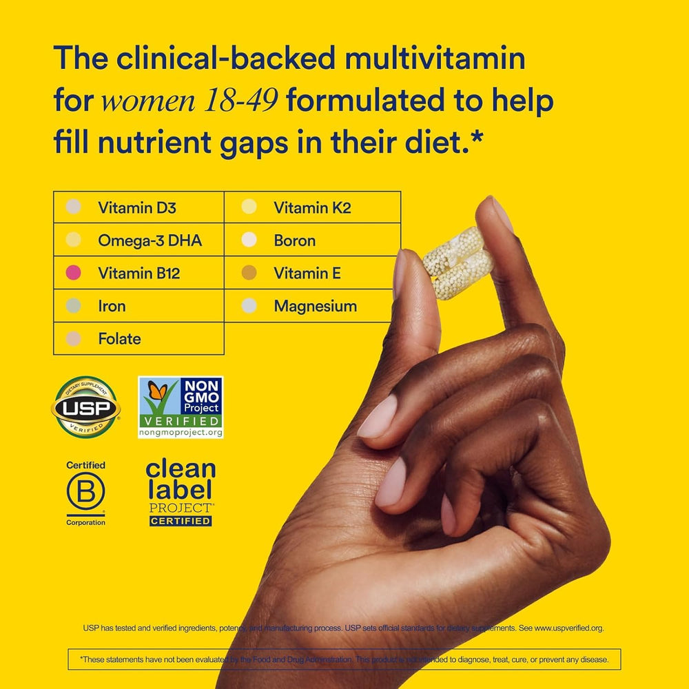 Ritual Women Multivitamin capsules close-up for everyday wellness.