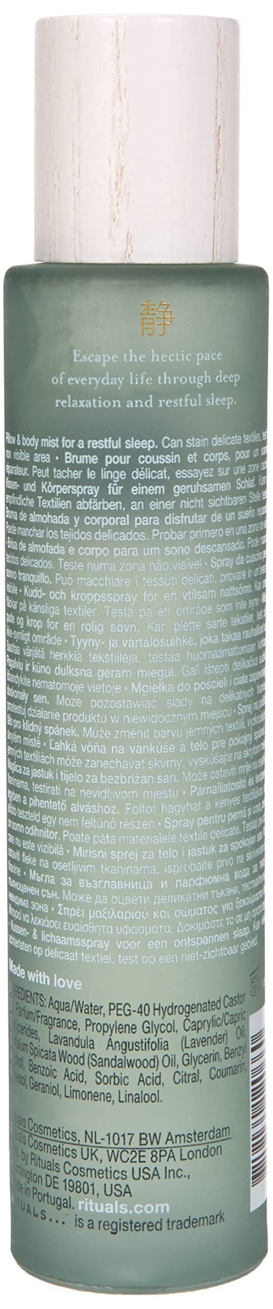 RITUALS Jing Deep Sleep Pillow Mist spray action for bedtime calm.
