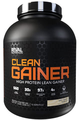 RIVAL NUTRITION Clean Gainer Soft Serve Vanilla post-workout shake for lean mass support.