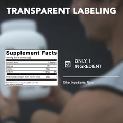 Rival Nutrition Collagen Peptides in glass water shows fast absorption and hydration potential.