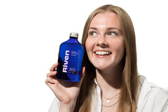 Riven Probiotic Mouthwash Made in USA labeling on the package.