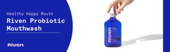 Riven Probiotic Mouthwash vegan and cruelty-free branding on the label.