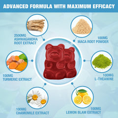 Riyuetian Ashwagandha Gummies cross-section emphasizes natural sweetness and texture.