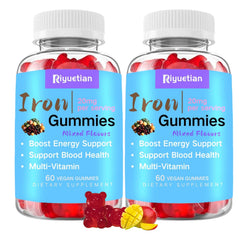 Riyuetian multi-vitamin iron supplement bottle for daily energy support.