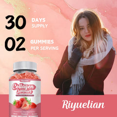 Riyuetian natural strawberry flavor gummy close-up with clean ingredients
