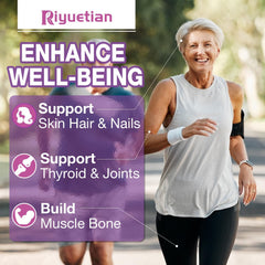 Riyuetian gummies highlight vegan-friendly plant-based formulation for wellness.