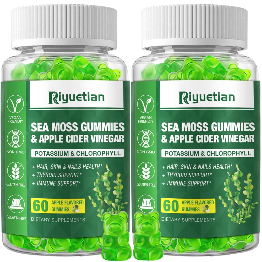 Riyuetian two pack sea moss gummies in boxes for daily wellness.