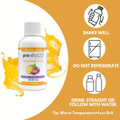 R-Kane Pro-Shot20 close-up of whey, casein, and collagen ingredients