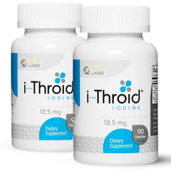 RLC Labs i-Throid bottle showing the 12.5 mg formula for daily thyroid support