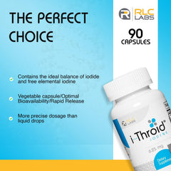 RLC Labs i-Throid bottle graphic of precise iodine-iodide balance.