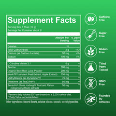 RNWY Extra Mile label close-up helps verify ingredients and allergen info.