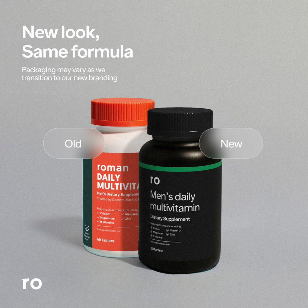 Ro Daily Multivitamin for Men nutrition label helps plan nutrient intake.