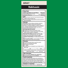 Robitussin chest congestion relief visuals indicate mucus thinning potential