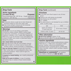 Robitussin packaging box front displays branding