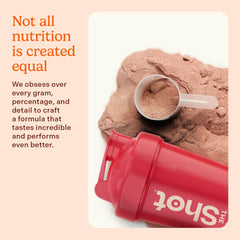 ROCK THE SHOT GLP-1 shake chocolate texture-creamy conveys indulgent mouthfeel.