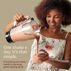 Rock The Shot GLP-1 shake scoop and packaging for easy daily nutrition