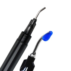 RocketSmile packaging of 10 x 3ml blue gingival barrier gel for whitening sessions.