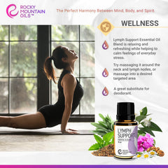Rocky Mountain Oils Lymph Support oil pour—easy topical application for massage.