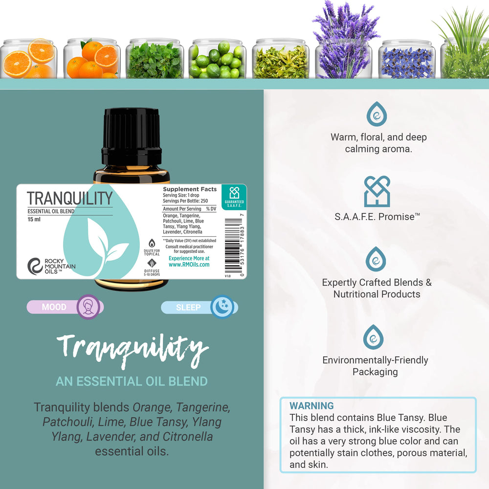 Rocky Mountain Oils Tranquility back massage oil used to unwind tension