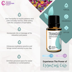 Rocky Mountain Oils Tranquility aromatherapy in a hot shower