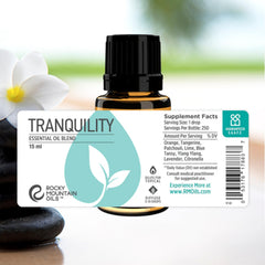 Rocky Mountain Oils Tranquility topical oil ready for soothing massage
