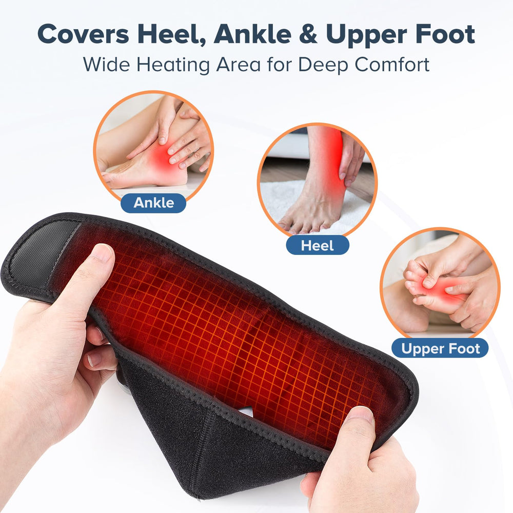 ROHVEMJ cordless foot ankle heating pad highlights cordless design for travel use.