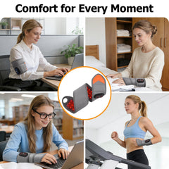 ROHVEMJ red light therapy feature shown for potential soothing effects.