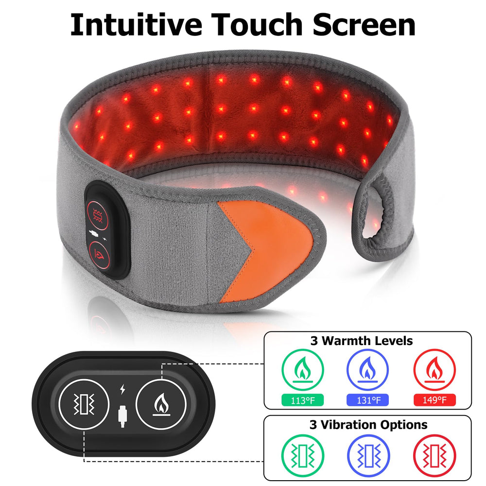 ROHVEMJ wrap-style wrist massager worn comfortably during rest.