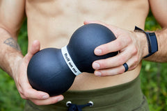 Roller Fitness Infinity Roller massage close-up during stretch session