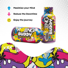 ROLLING BUDDY easy-use shot demonstrates simple, on-the-go consumption before events