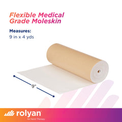 Rolyan Moleskin Roll applied to skin for comfort under braces