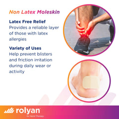 Rolyan beige moleskin roll for daily skin protection and use