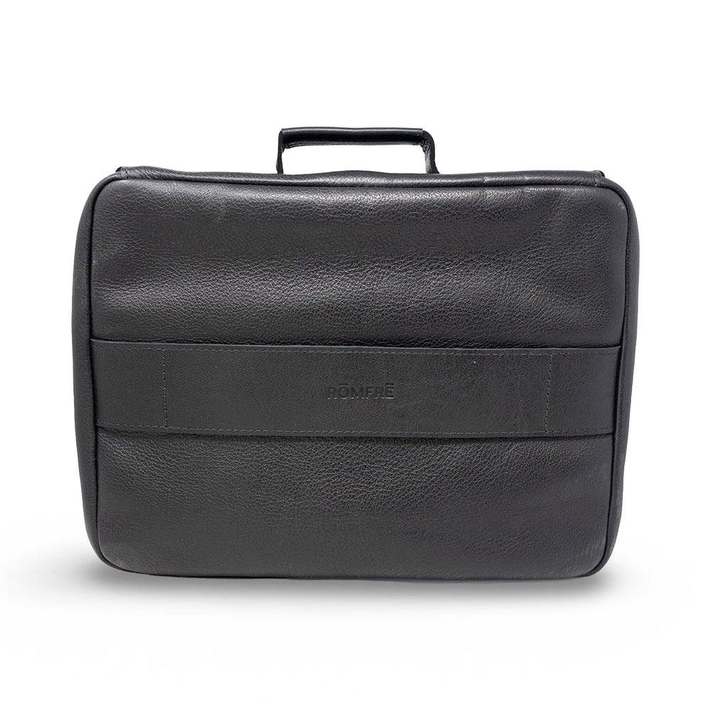 ROMFRE CPAP travel bag mesh lid showing items kept in place during transit