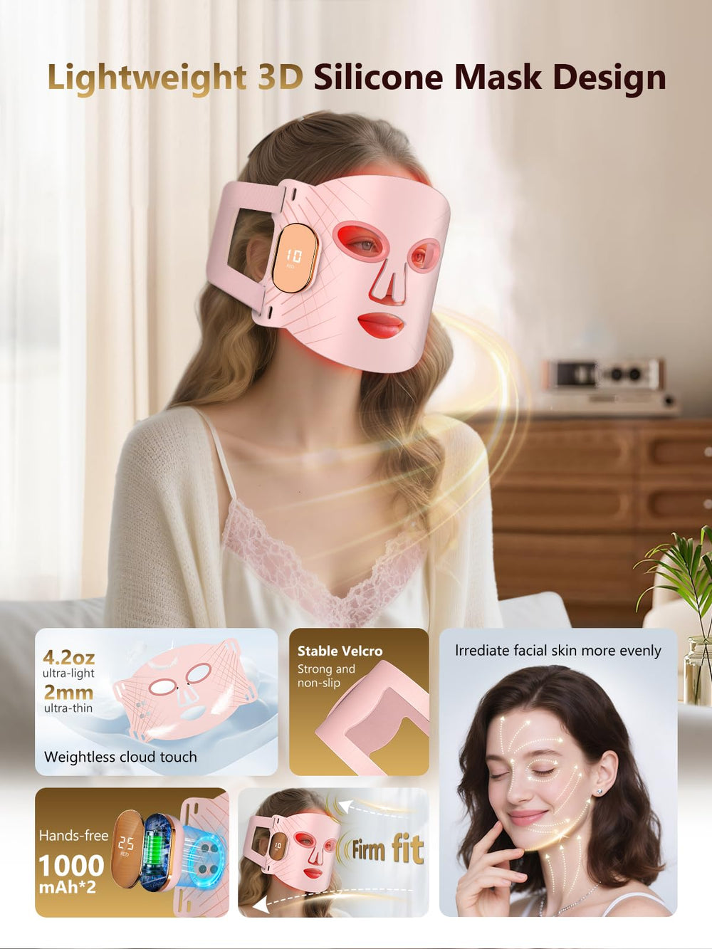 ROMISA built-in eye shield protects eyes during treatment.