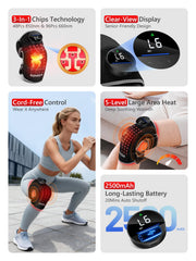 ROMISA heat and massage controls, adjustable levels for personalized comfort.