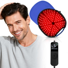 ROMISA red light cap front view for scalp care sessions