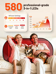 ROMISA red light therapy mat focuses on shoulders to ease stiffness.