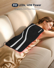 ROMISA therapy pad on shoulder for soothing relief and improved circulation