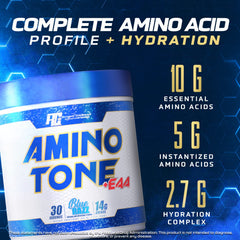 Pouring Amino-Tone EAAs into a glass for on-the-go hydration