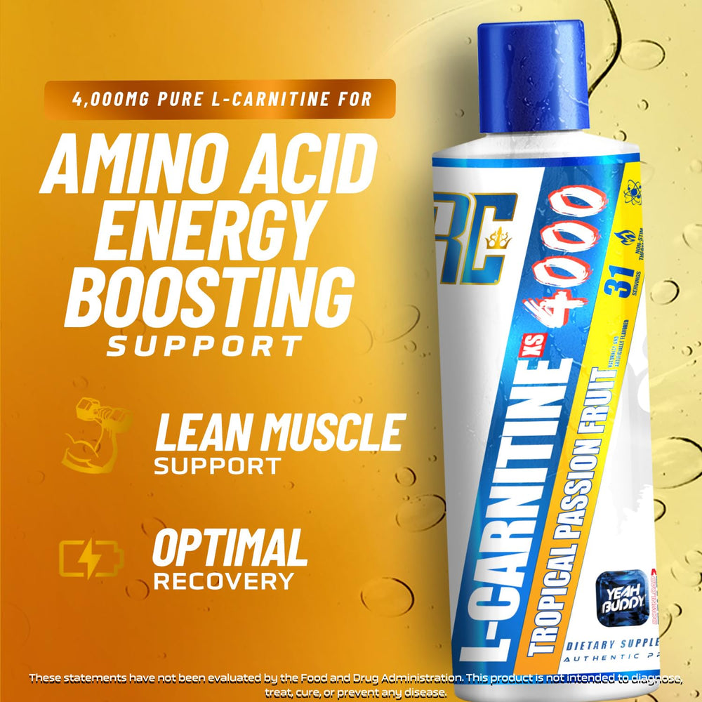 Pour shot of Ronnie Coleman L-Carnitine XS 4000 Liquid for easy dosing